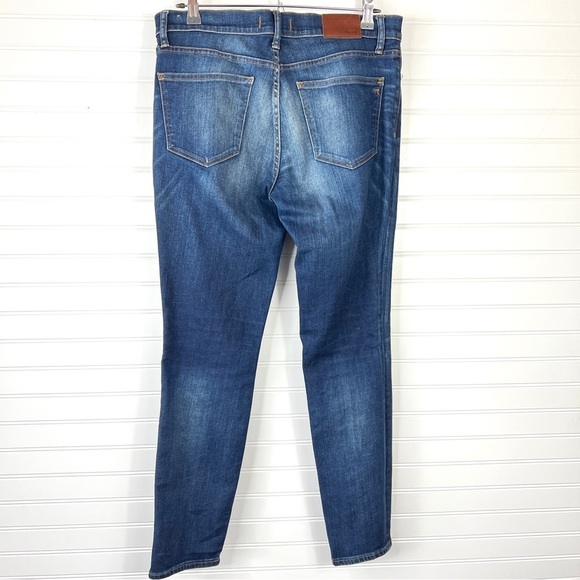Madewell Jeans Women's Skinny Skinny Stretch Mid Rise Distressed Blue Denim 31 - Picture 13 of 13